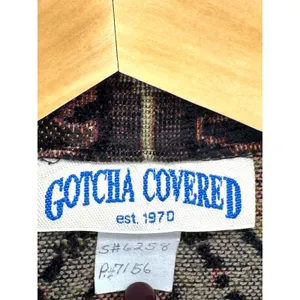 Vintage Gotcha Covered Tapestry Blazer‎ Jacket Geometric Print Button Front 90's thumbnail 5