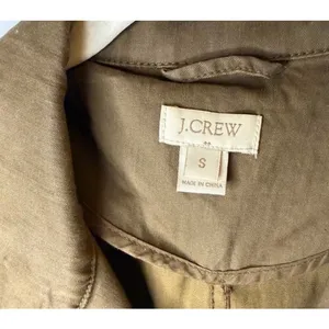 J. Crew Factory Women’s Size Small 100% Cotton Utility Safari Jacket Olive Green thumbnail 3
