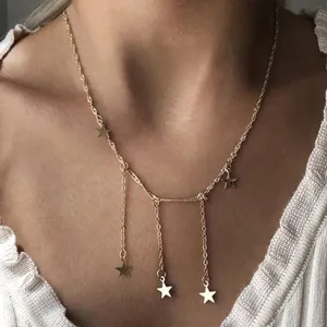 3/$30 💛 Falling Stars Necklace Gold thumbnail 1