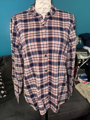 Patagonia 100% Organic Cotton Plaid Button-Down Shirt, Medium thumbnail 1