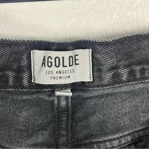 AGOLDE Black 100% Cotton Button Fly High Rise Cut-Off Denim Jean Shorts Size 27 thumbnail 5