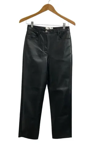 Aritzia The Melina Pant Vegan Leather In Black Size US 4 thumbnail 4
