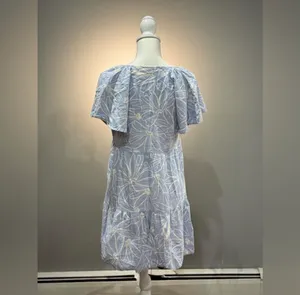 SALE! Light Blue Universal Thread Floral Mini Skater Dress Size S EUC thumbnail 2