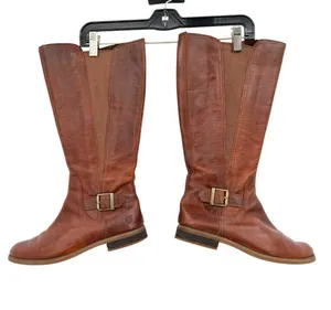 Timberland Earthkeepers Savin Hill Tobacco Brown Leather Riding Boots Size 10 thumbnail 1