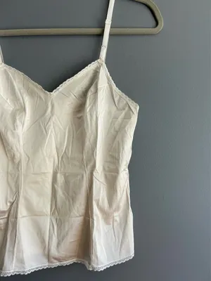 Cream colored slip tank top (XS/S) thumbnail 3