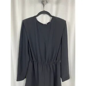 Amanda Uprichard Revolve Black Baldwin Long Sleeve Romper Sz.M thumbnail 7