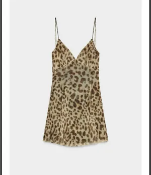 Zara Leopard Print Mini Dress thumbnail 3