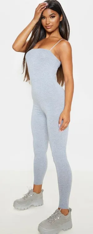 Pretty Little Thing Basic Strappy Jumpsuit thumbnail 1