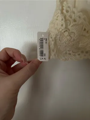 Altar’d State NWT Ivory floral lace racerback bralette thumbnail 3
