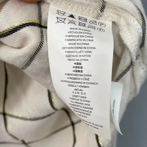 Michael Kors Shirt Size XL Ivory Windowpane Plaid White Metallic Gold Popover thumbnail 7