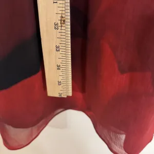 Alice + Olivia Dress Womens Medium Red Black Sleeveless Floral Tie Neck Chiffon‎ thumbnail 8