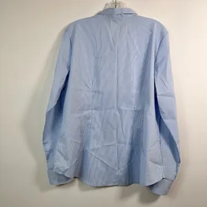 Apt 9 Womens Blue White Pinstripe Button Down‎ Shirt XL Structured Top thumbnail 2