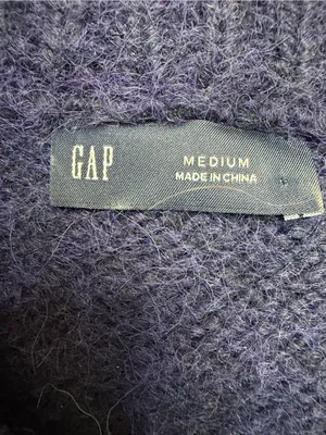 Gap Fair Isle Brushed Alpaca Wool Cardigan Sweater Medium Red Navy Blue $80 thumbnail 4