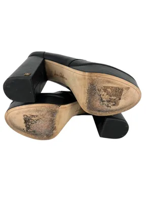 Sam Edelman Aurelie Platform Loafers Black Gold Horsebit 8.5 Preppy Ivy League thumbnail 10