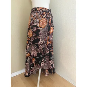 ANTHROPOLOGIE Maeve Ruffled Wrap Maxi Skirt‎ Size Small Ruffle Flowy thumbnail 2