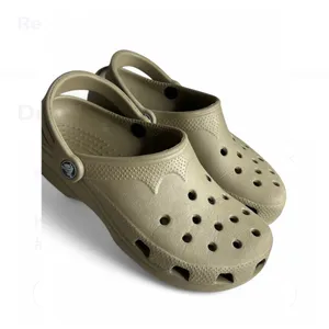 CROCS unisex basic Classic Sandals Clogs Shoes Beige/Tan Size W6-7 M 4-5 thumbnail 3