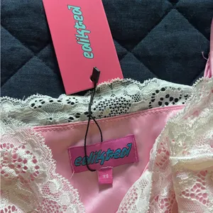 Edikted Pink and Cream Lace Tank Top thumbnail 3