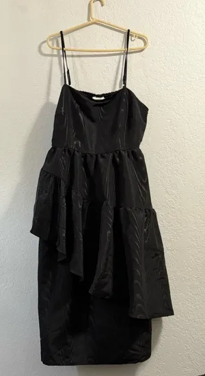 KATE SPADE NEW YORK size XXL 2x Women's Tiered Ruffle Midi Tank Dress Black NEW! thumbnail 1