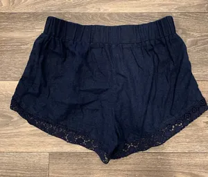 Aeropostale Navy Blue Shorts Lace Crochet Edge Size XS Teen Pre—Teen thumbnail 1