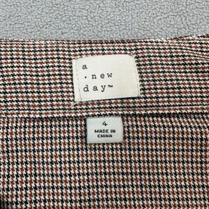 A New Day Mini Skirt Womens 4 Brown Houndstooth Pattern Side Zipper Patterned A thumbnail 4