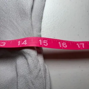 Aritzia Wilfred Bellow Dress 12 Ruched Bodice‎ Midi Bias Cut Gray Smocked Back thumbnail 9