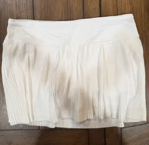 lululemon athletica White Pleated Mini Skirt Pace rival skirt thumbnail 1