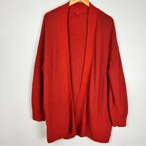 Lululemon Merino Wool Blend Ribbed Long Wrap Sweater Cardigan Cayenne Size 10 thumbnail 6