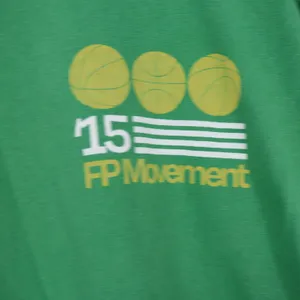 Retrobrand T-Shirt Women S FP Movement Basketball Green Graphic Made in USA EX thumbnail 2