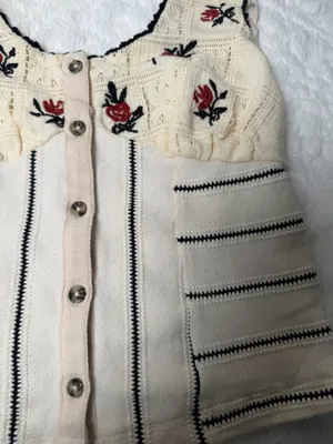 Free People Corset Tank Embroidered Top thumbnail 6