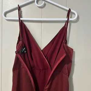 Lulus Extra Extravagance Burgundy Sleeveless Maxi Dress size: Small thumbnail 6