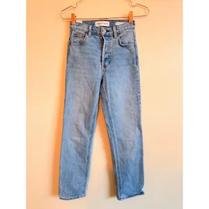 Denim Forum Jeans Women 23 Light Blue The Arlo Hi-Rise Straight Button Fly Denim thumbnail 3