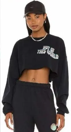 Boys Lie Not of This World Cropped Sweatshirt ASO Kelsea Siesta Key OS thumbnail 1