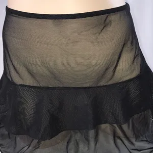 Under the Sun Size XL Black Mesh Ruffle Skirt. Made In USA. New With Tags. thumbnail 2
