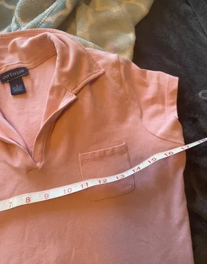 Ann Taylor Rugby PoloLight Pink Crop Top thumbnail 5