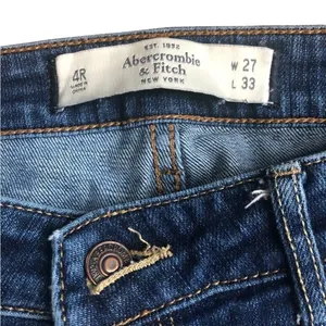 Abercrombie & Fitch Distressed Slim Straight Jean Blue Size 27X31 Casual thumbnail 5