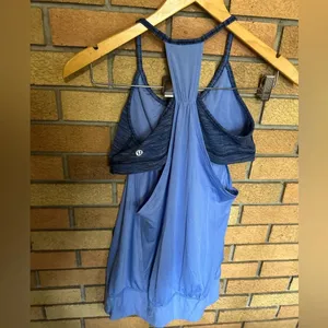 Lululemon No Limits Tank Lullaby / Wee Are From Space Cadet Blue Tank Top Size 8 thumbnail 5