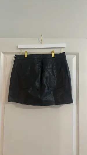 Black Faux Leather Skirt thumbnail 2