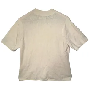 Abercrombie & Fitch Cream Merino Wool Knit Short Sleeve Crewneck Sweater Size XL thumbnail 2