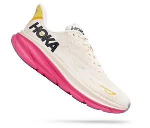 HOKA Women's Clifton 9 in eggnog / blanc de blanc Running Shoes size 6.5 thumbnail 1