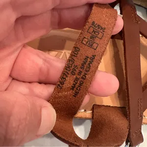 Zara Leather Flat Strappy Sandals Sz 38 Fisherman Womens Spain NWOT thumbnail 9