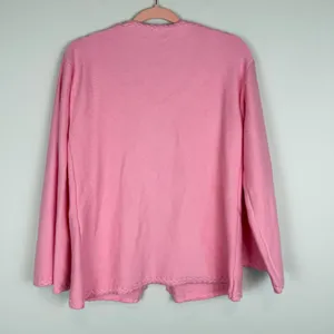 Avara‎ Jada Pink Braided Trim Knit Cardigan Size XS thumbnail 9