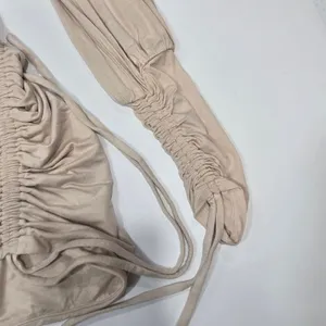 Michael Costello x REVOLVE Jada Mini Dress in Beige XS thumbnail 7