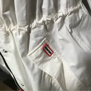 HUNTER Original Smock Cotton Rain Jacket Coat White Small thumbnail 5