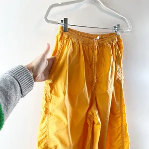 Aerie High Rise Baggy Lightweight Cargo Pants Orange Small thumbnail 5