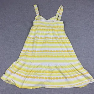 The North Face Dress Womens S Yellow Tie Dye Sweetheart Strappy Smocked Ruffle thumbnail 6