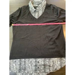 Adrianna‎ Papell Layered Sweater Shirt Tunic Top Women XL Office Church Career thumbnail 7