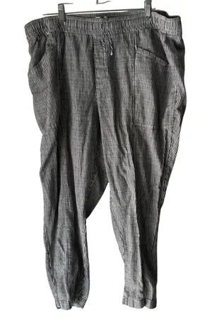 Old Navy Pants XL‎ Linen Blend Drawstring Relaxed Trousers Pockets Stripe thumbnail 1