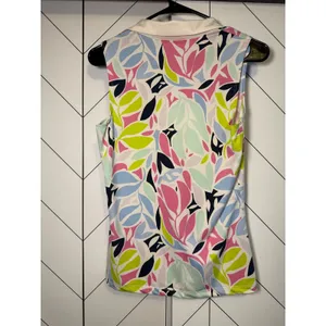 Tommy Bahama Golf Womens Small Tropical Floral Sleeveless Athletic Collared Top thumbnail 3