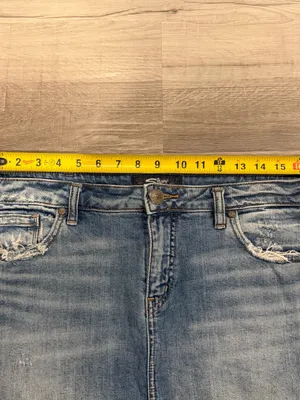 Silver Jeans Co Women's Blue Denim Skirt Francy Casual Frayed Hem Distressed W8 thumbnail 6