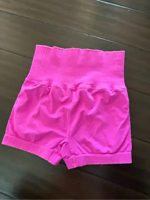 Free People Movement High-Waist Pink Women’s Seamless Active Shorts XS/S thumbnail 3